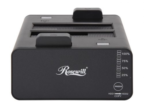 Rosewill Dual Bay Docking Station Enclosure USB 3.0 for 2.5/3.5 SATA III HDD and SSD External Hard Drive Clone Without Computer RX235 